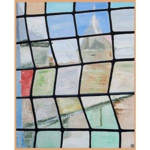 Carcasonne door het raam
